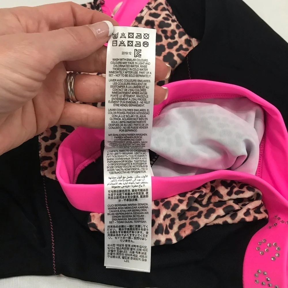 Lipsy London Cheetah Long Sleeve Swim Top